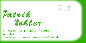 patrik mohler business card